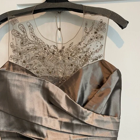 Teri Jon Bronze Formal Gown, Size 10 altered to size 6. - Picture 4 of 10